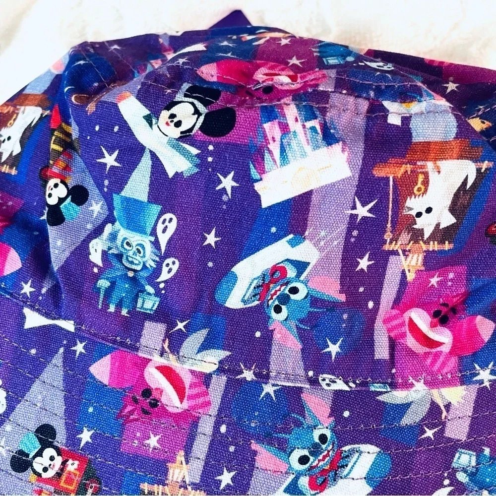 🆕🎡 NWT Disney Bucket Hat, Reversible by Joey Chou - Stitch, Mickey, Dumbo, etc